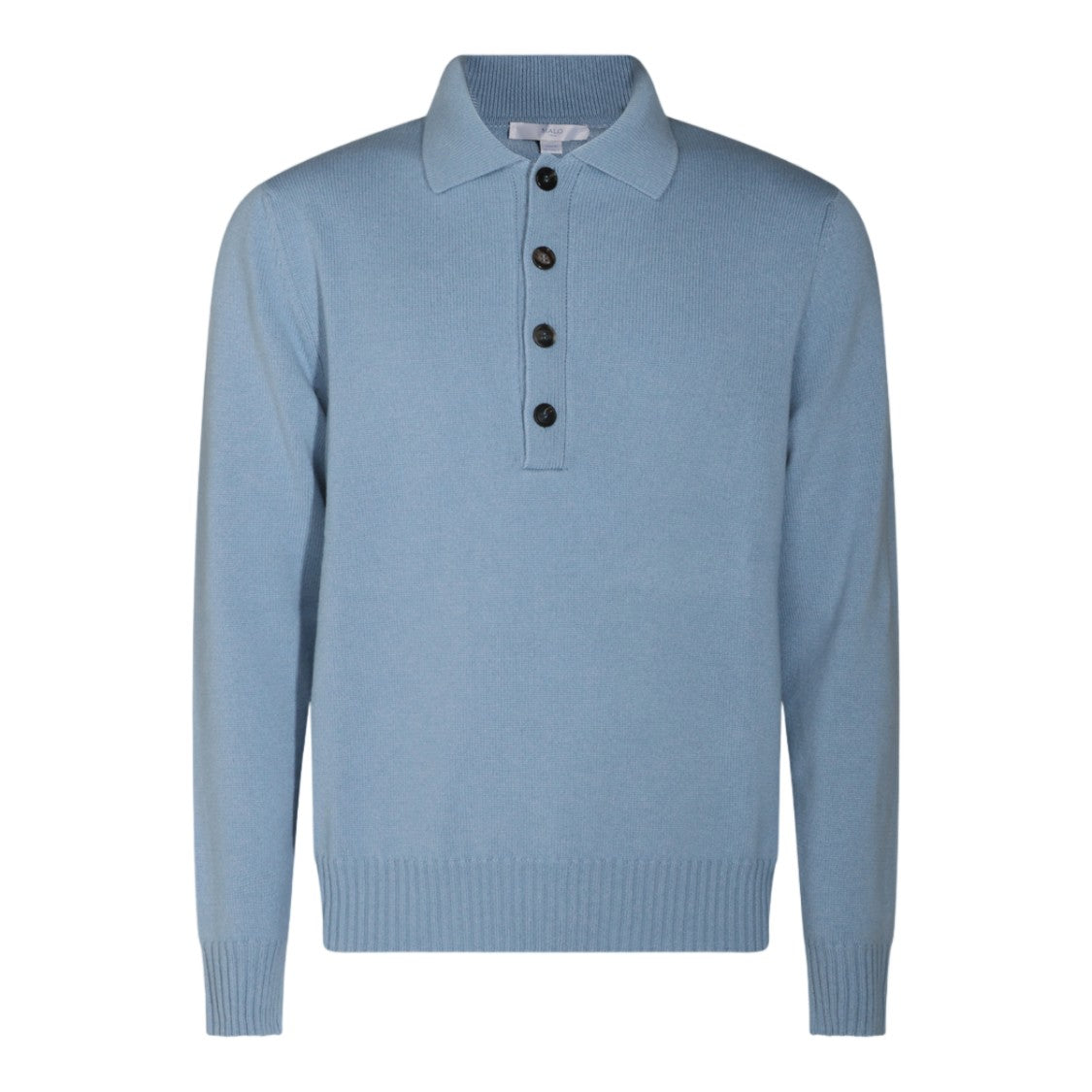 Malo Long-Sleeve Knit Polo Shirt