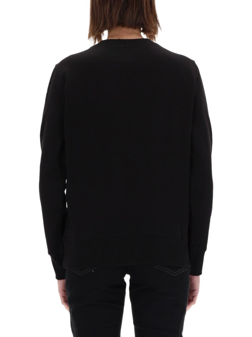 Versace Jeans Couture Black Bold Metallic Logo Sweatshirt