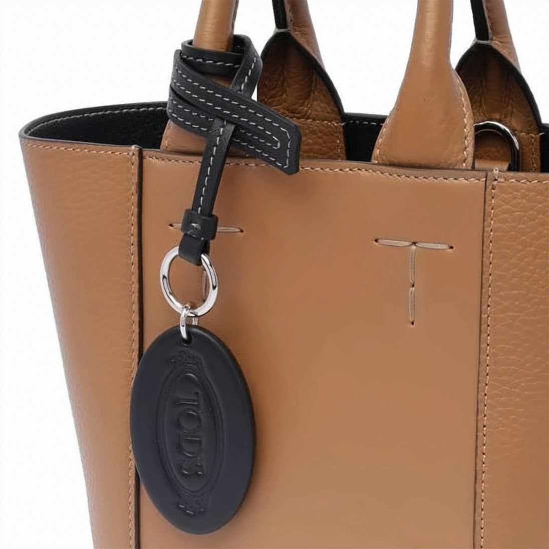 Tod's Structured Leather Mini Shopping Bag With Detachable Strap
