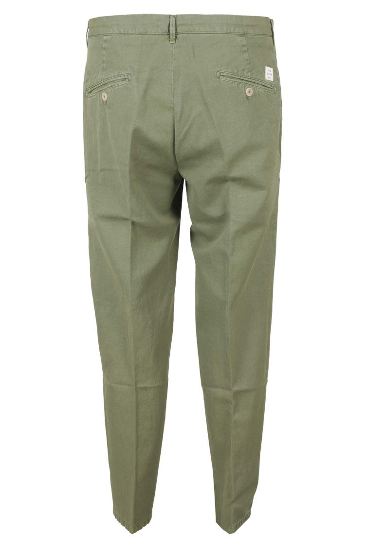Tela Genova Military Green Straight-Leg Pants