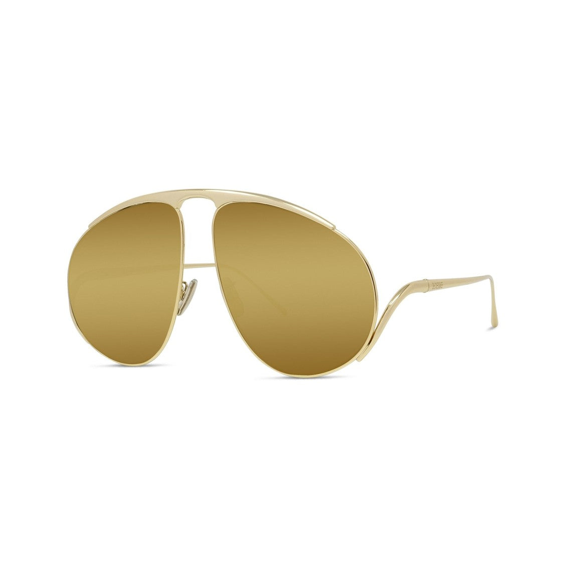 Loewe Gold Lw40180u Double Bridge Aviator Sunglasses
