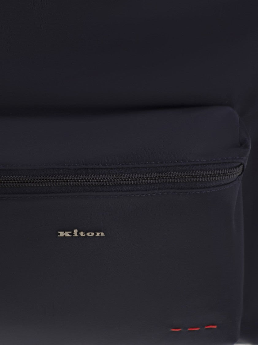 Kiton Technical Fabric Backpack With Logo
