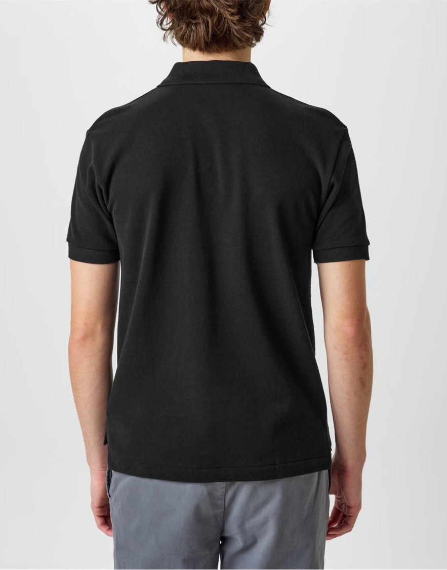 Comme Des Garçons Black Heart Invader Logo Cotton Polo Shirt