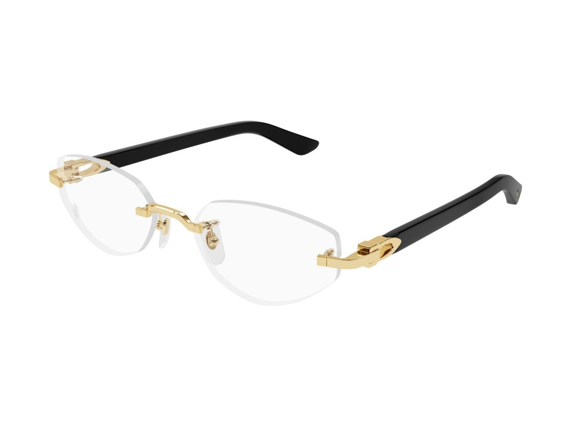 Cartier Gold Ct0609o Rimless Cat-Eye Eyeglasses