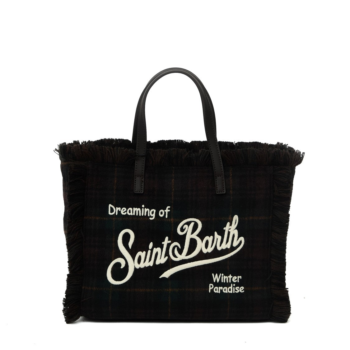 Mc2 Saint Barth Colette Tartan Wool-Blend Handbag