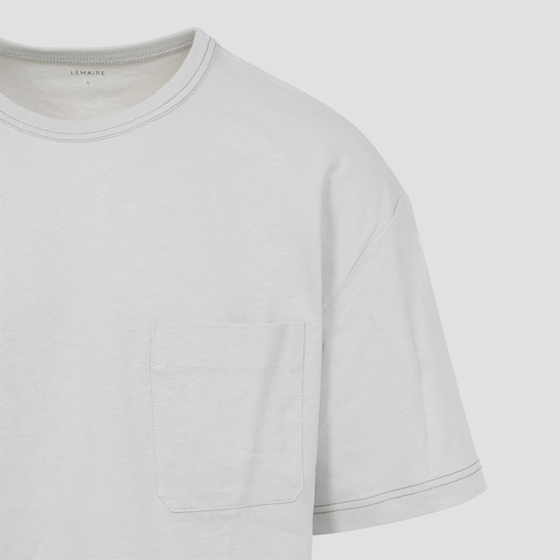 Lemaire Relaxed Fit Cotton-Linen T-Shirt With Minimalistic Detail
