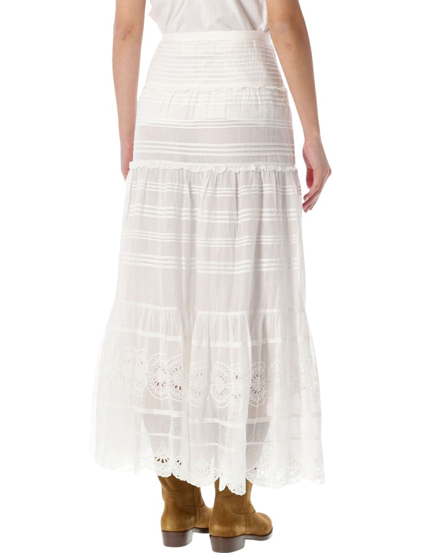 Isabel Marant Étoile Paoline Organic Cotton & Lace Skirt