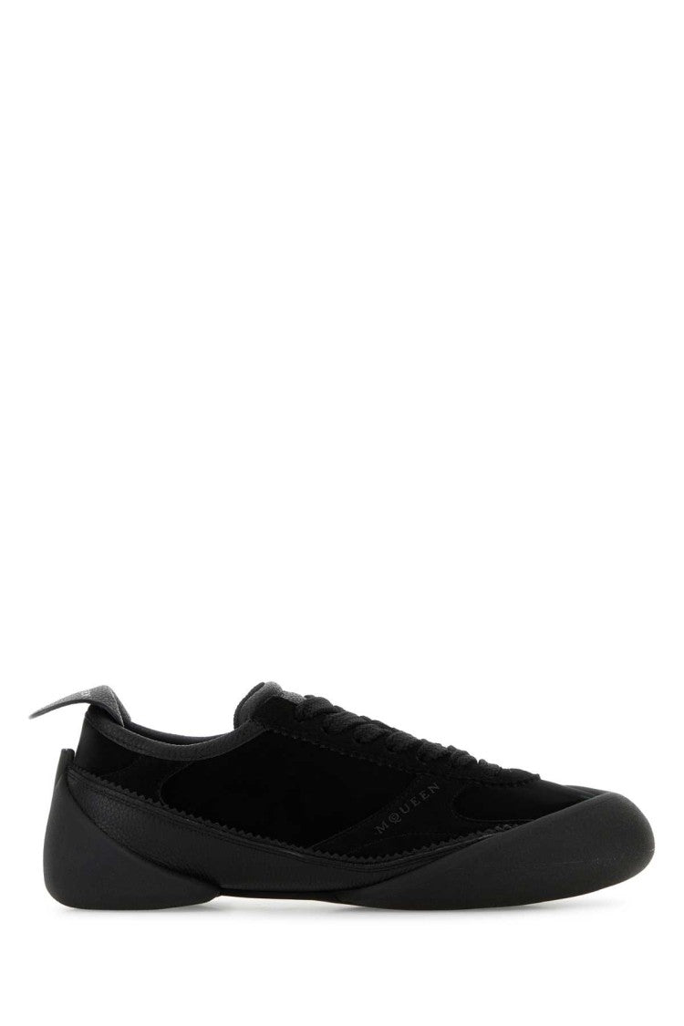 Alexander Mcqueen Black Canvas And Suede Sneakers