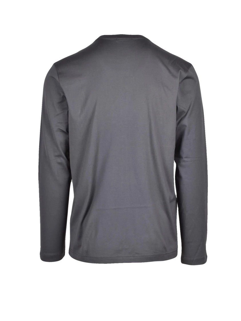 Stefan Brandt Grey Cotton Long-Sleeve T-Shirt