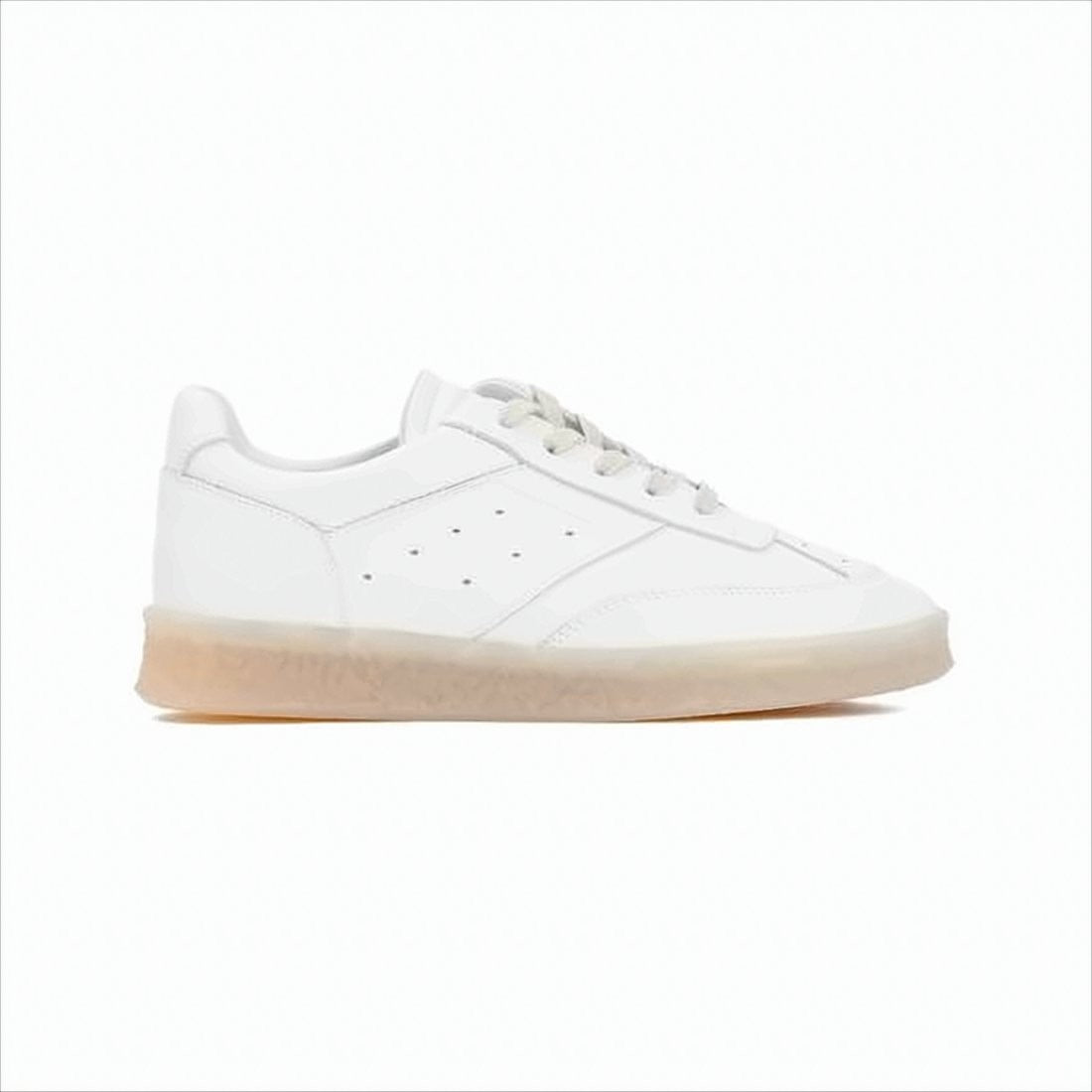 Mm6 By Maison Margiela Low-Top Sneakers With Translucent Rubber Sole And Perforated Detailing