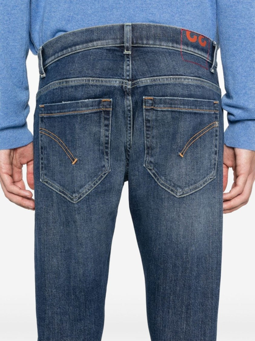 Dondup Indigo Blue Cotton Blend Denim