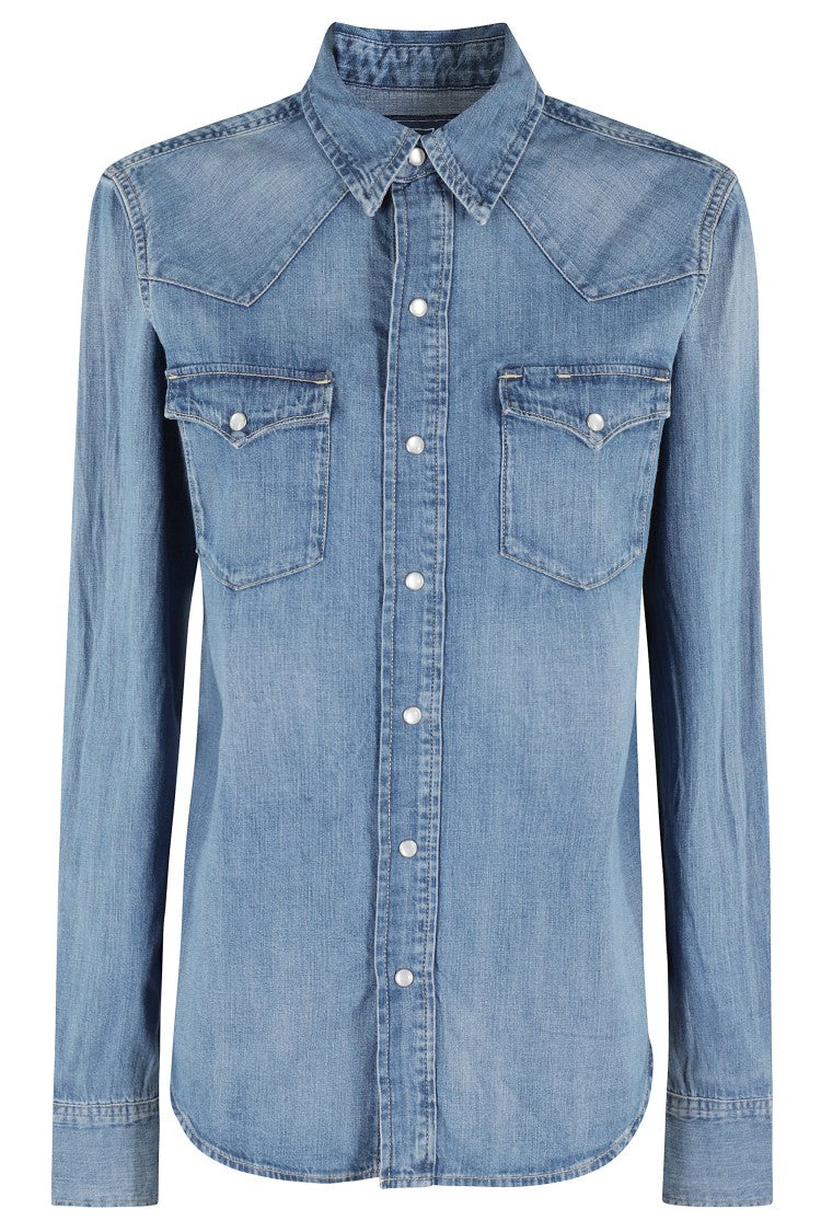 Polo Ralph Lauren Blue Cotton Denim Fabric