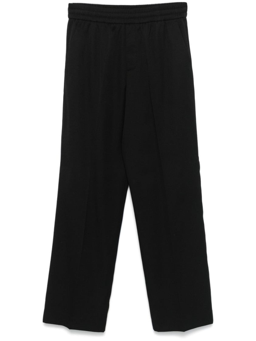 Golden Goose Wide Leg Wool Gabardine Jogging Pants