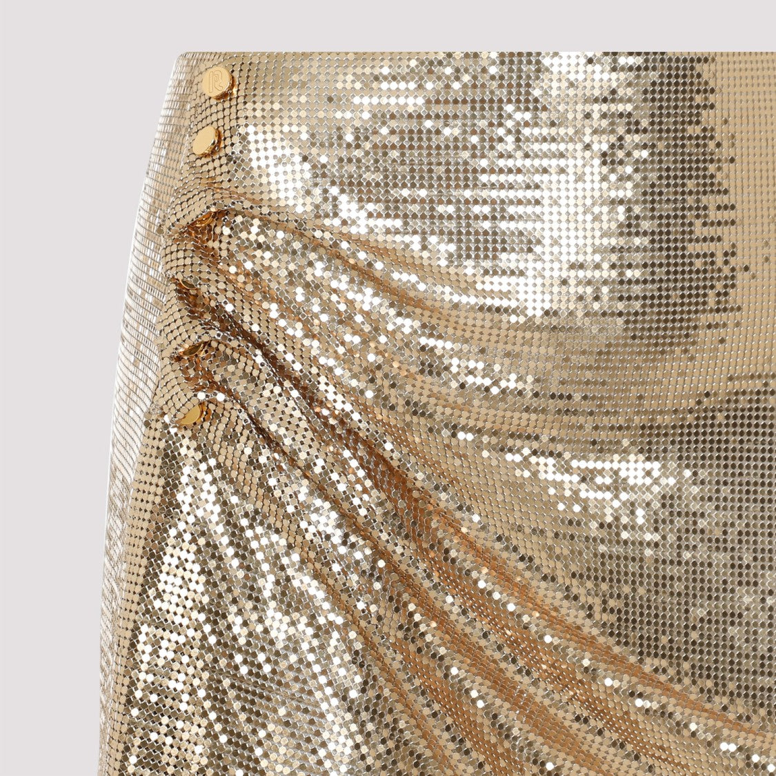 Rabanne Gold Aluminum Knee Skirt