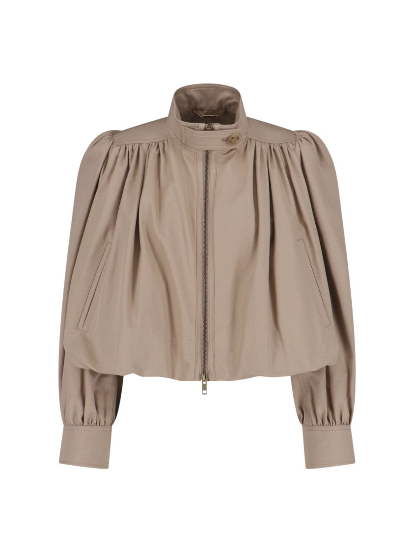 Chloé Tailored Brown Jacket With Structured Collar
