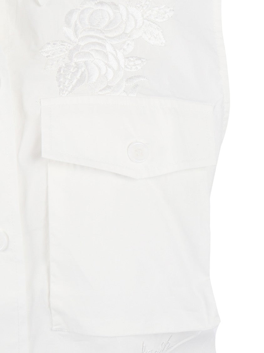 P.A.R.O.S.H. Sleeveless Embroidered Classic Shirt