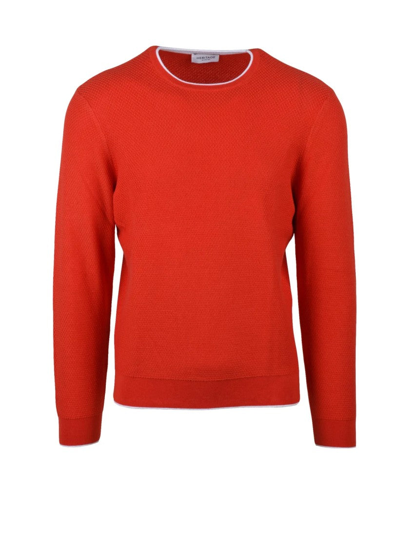 Heritage Red Cotton Sweater