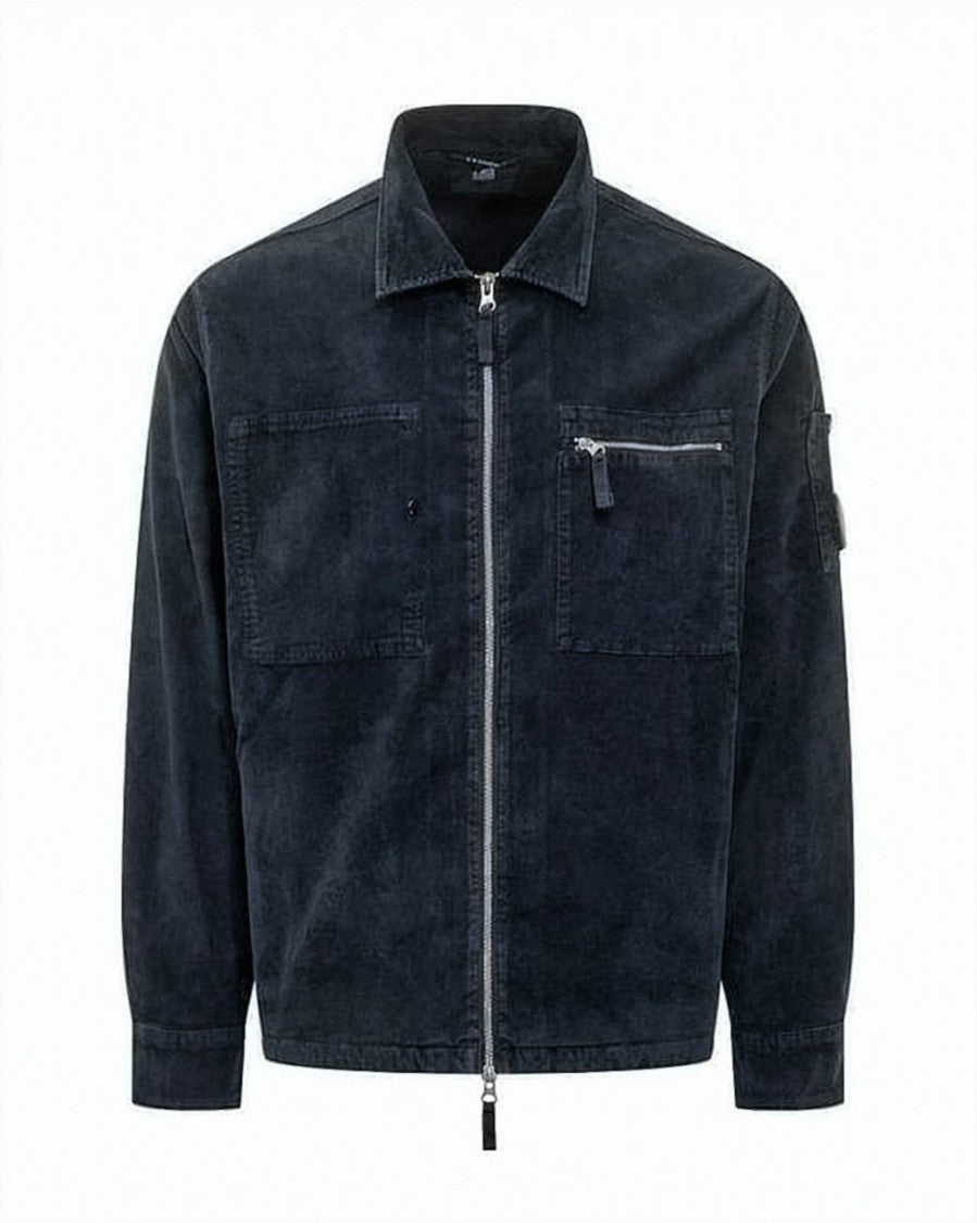 C.P. Company Corduroy Zip-Up Shirt With Classic Collar