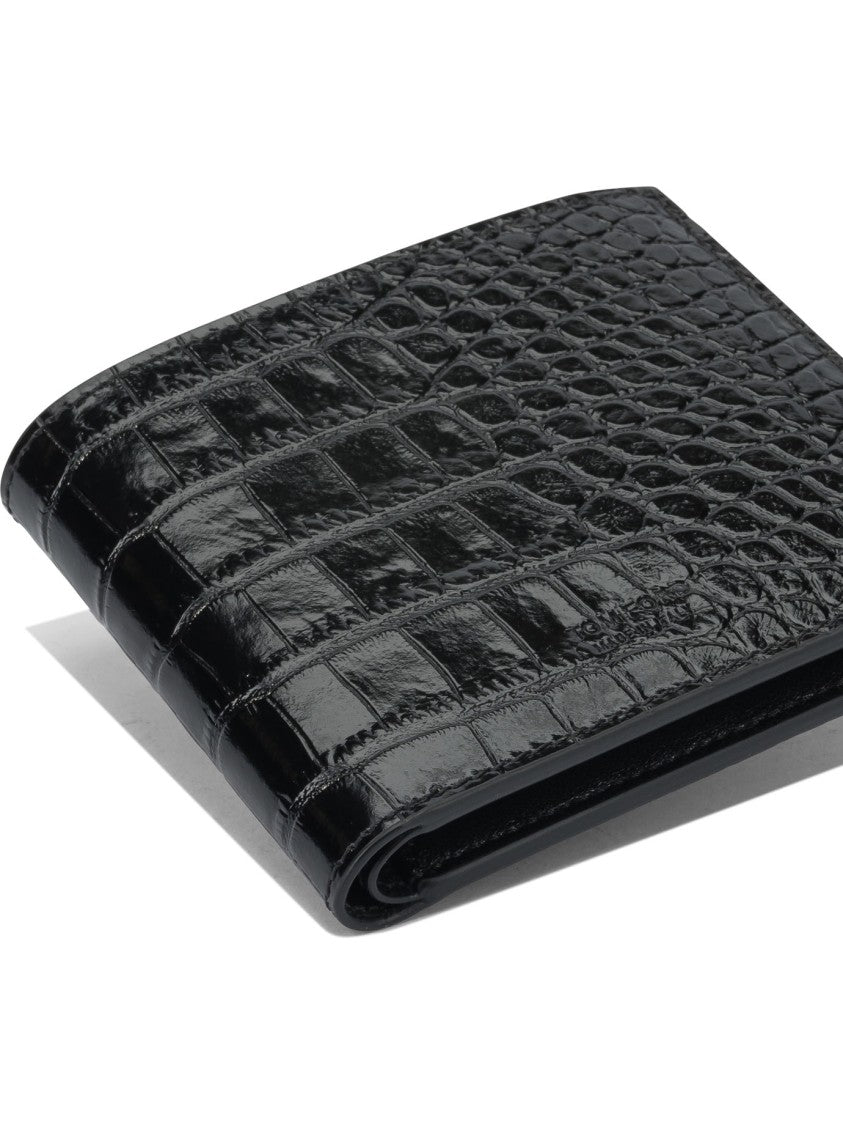 Tom Ford Textured Crocodile Pattern Bifold Wallet