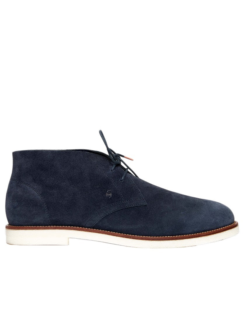 Hogan Blue Suede Laced Shoes