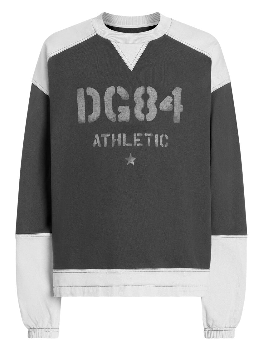 Dolce & Gabbana Two-Tone Grey Dg84 Athletic Printed Sweatshirt