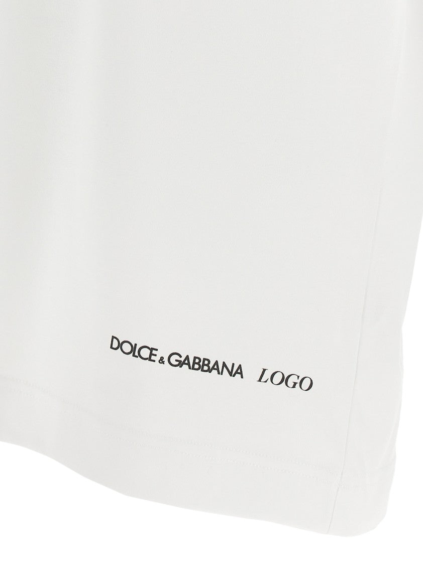 Dolce & Gabbana Cotton T-Shirt With Bold Front Logo Print