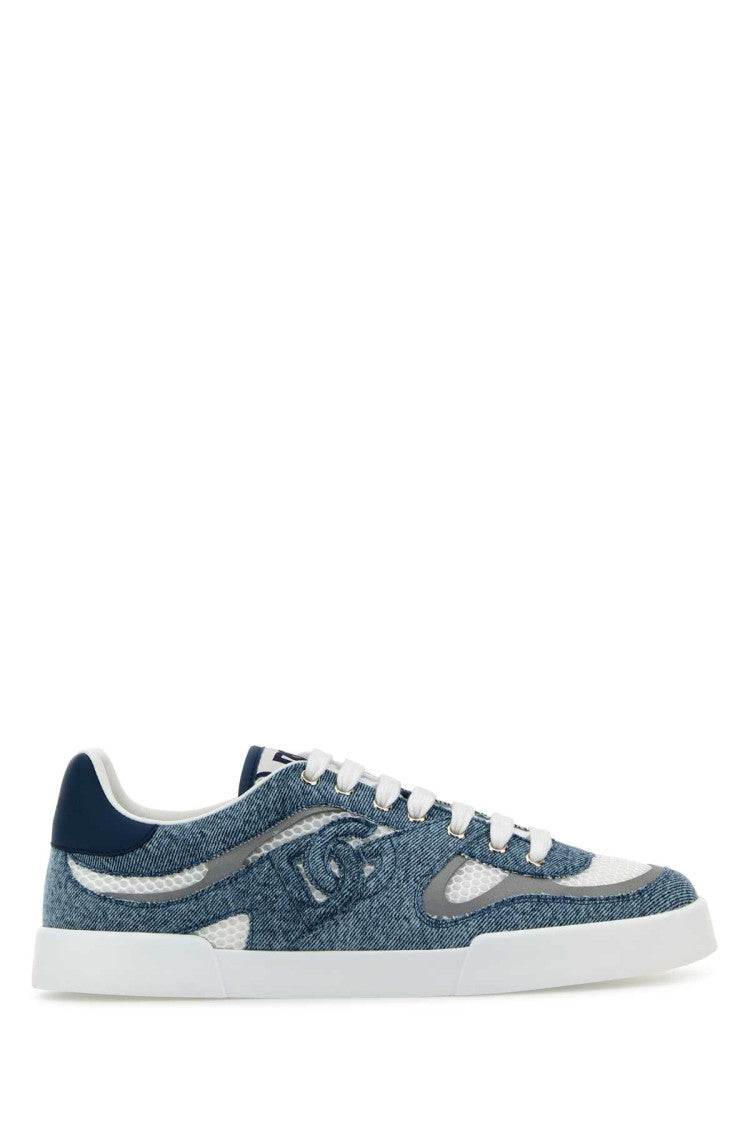 Dolce & Gabbana Sporty Low-Top Sneakers With Multicolor Denim