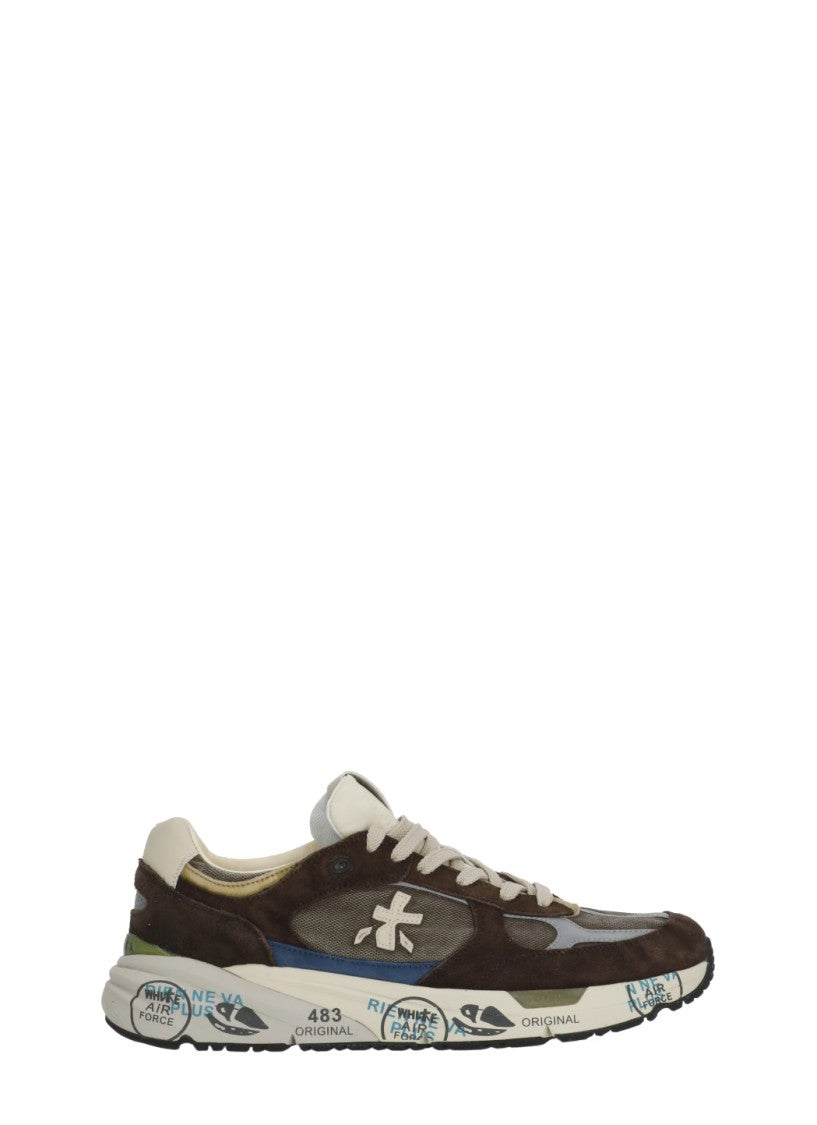 Premiata Brown Mase25 Suede Inserts Sneakers