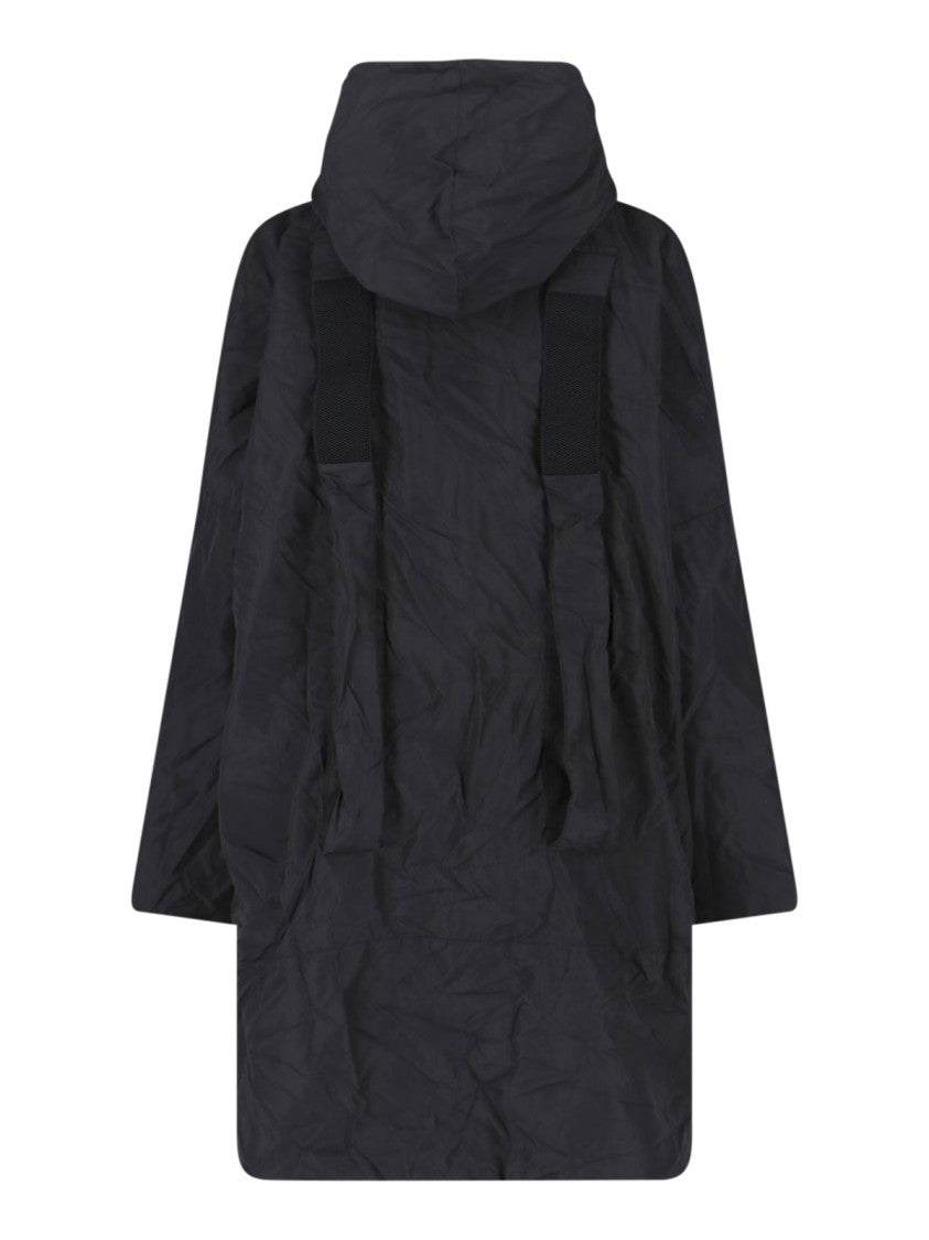 Kimono Rain Black No-Rain Waterproof Hooded Outerwear Parka