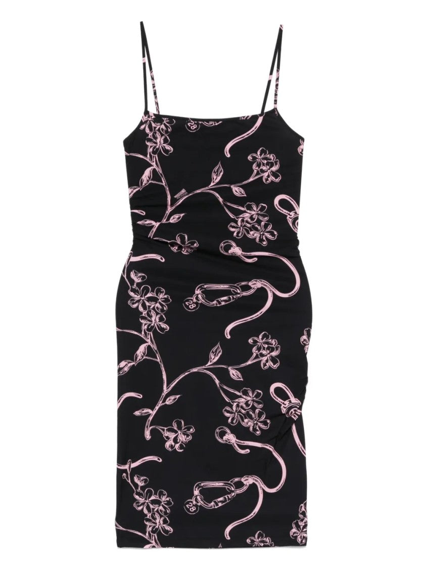 Moschino Fitted Bodice Dress With Flared Skirt