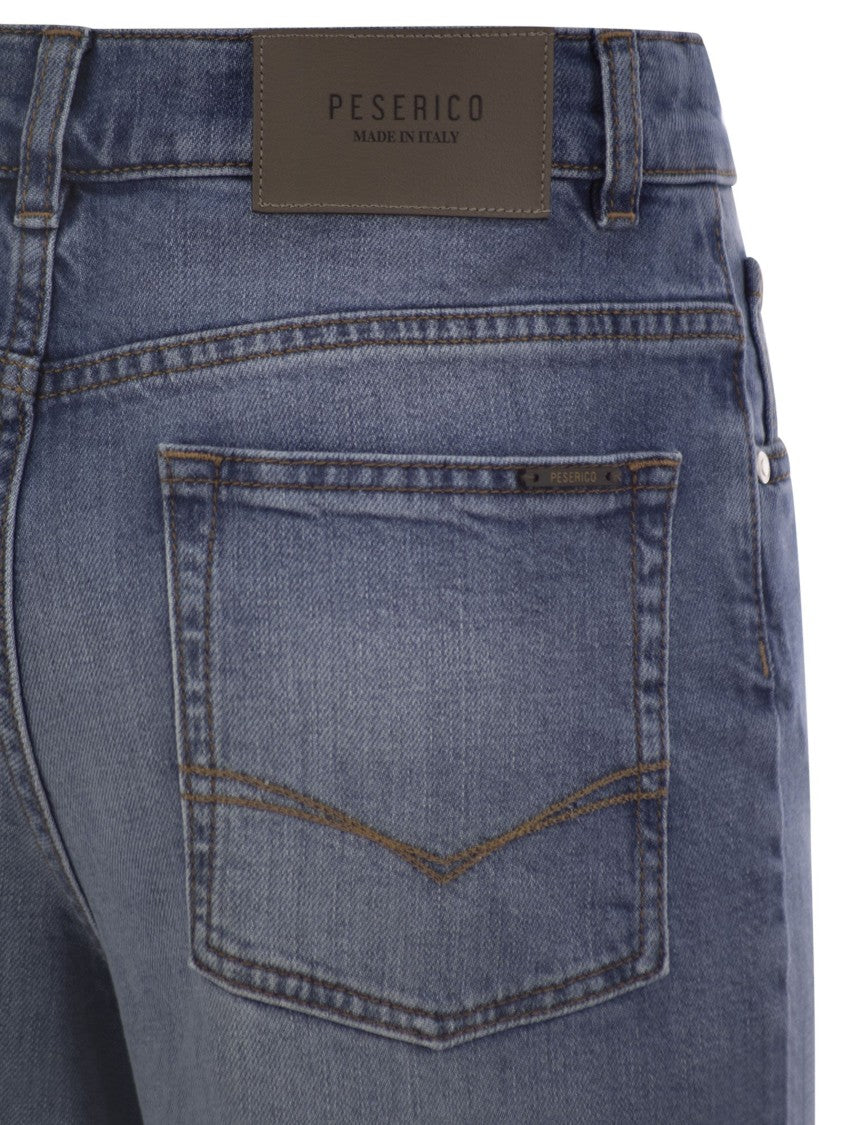 Peserico Stretch Cotton Denim Trousers