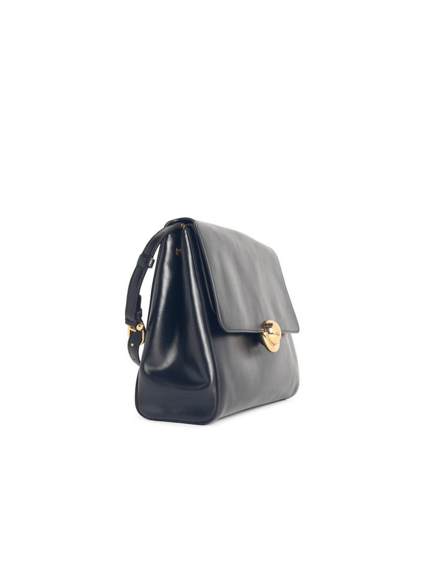Furla 'M Domus' Black Leather Shoulder Bag