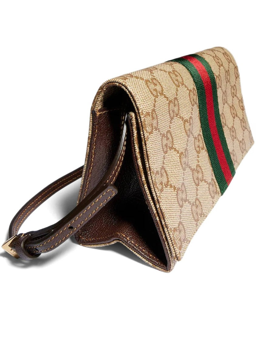Gucci Beige Pouch Gg Canvas Bag