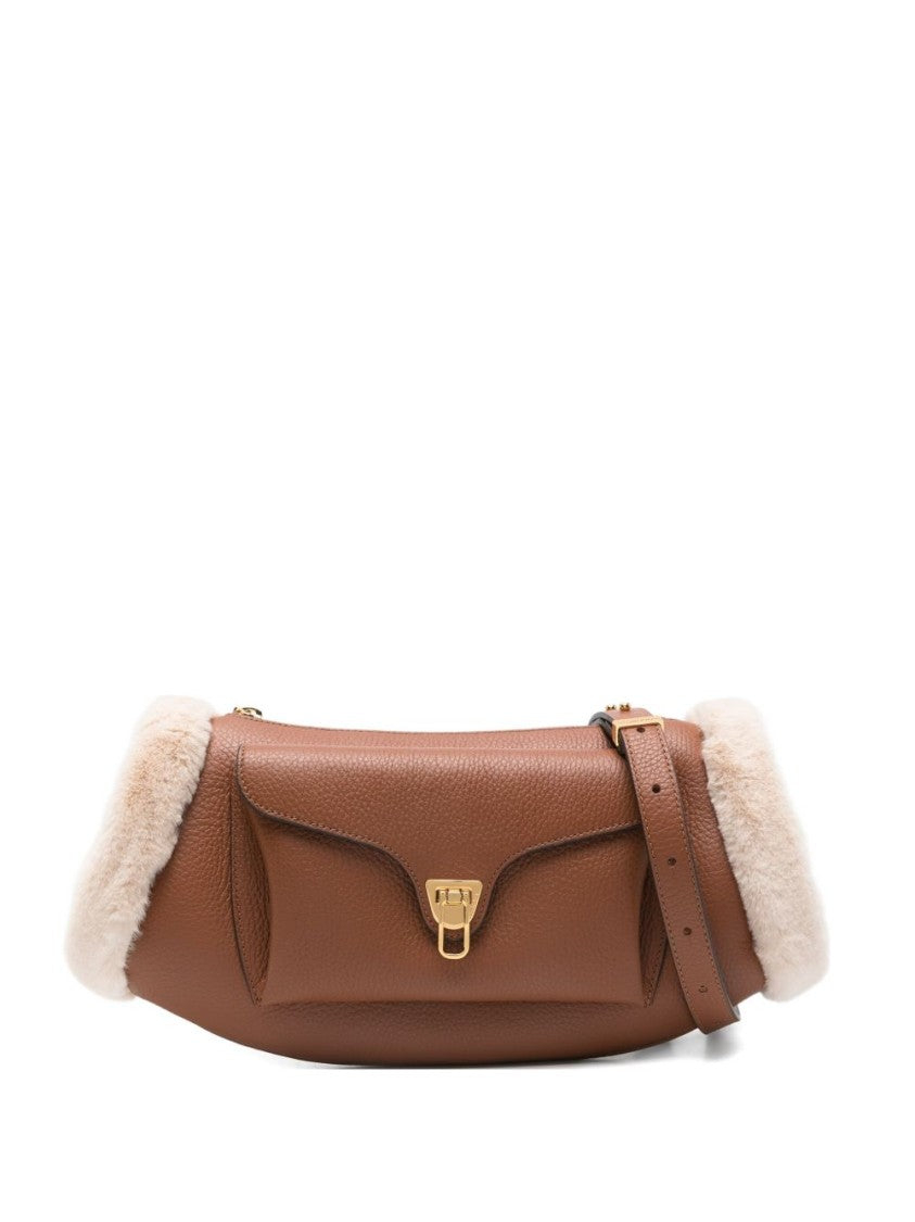 Coccinelle Structured Calfskin Shoulder Bag