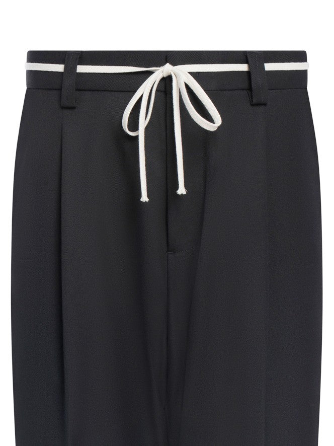 State Of Order Tailored Black Wool Blend Trousers