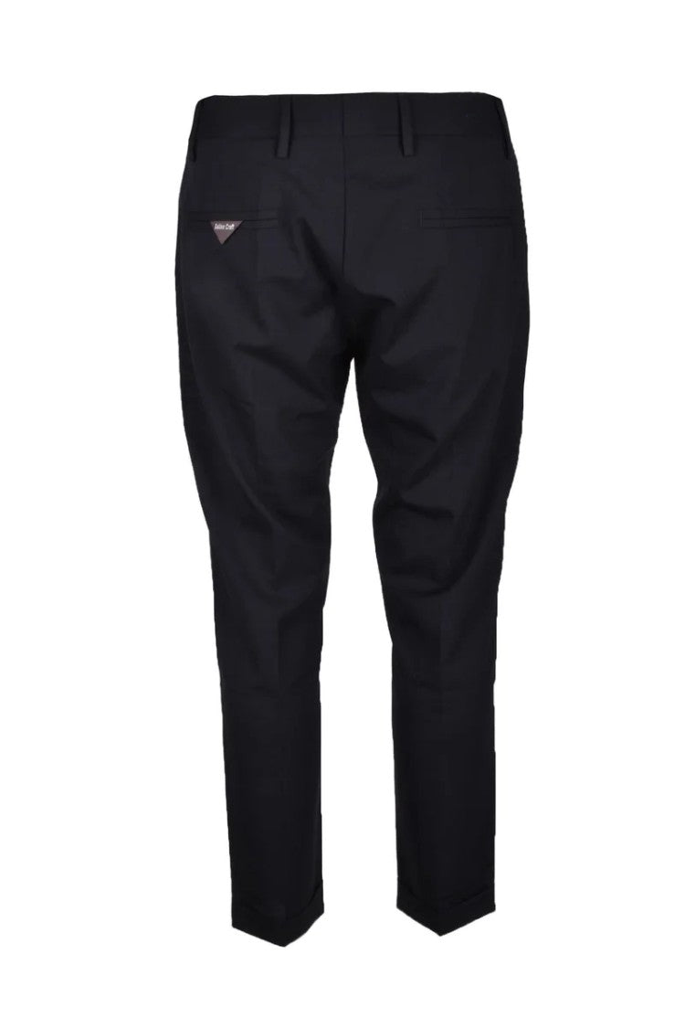 Golden Craft 1957 Tailored Black Trousers With Metallic Accent