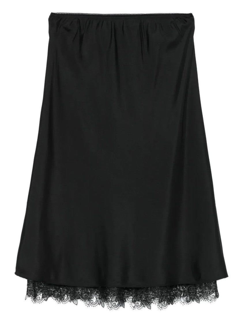 Róhe Lace-Trim Skirt