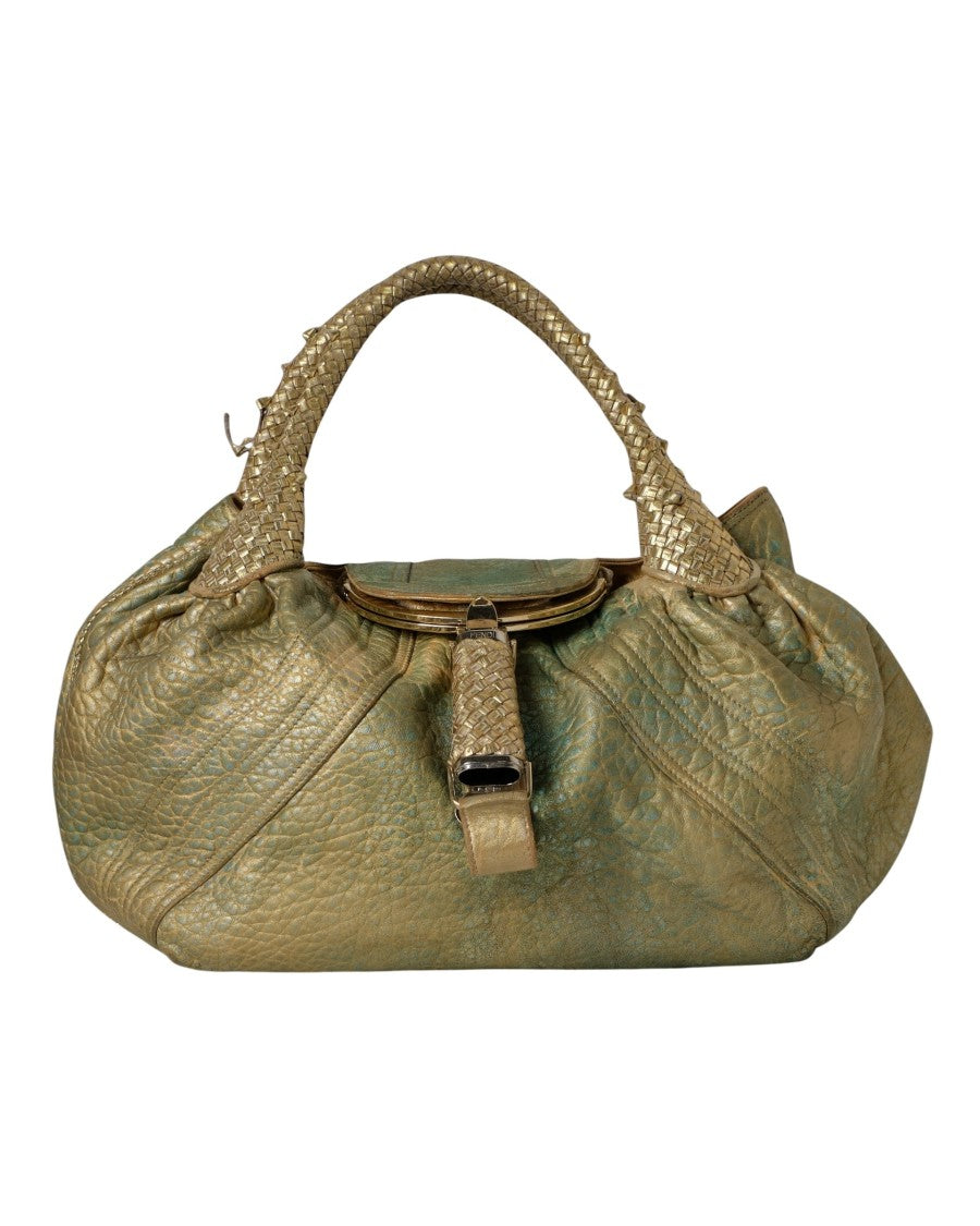 Fendi Spy Shopper Mm Gold Bag