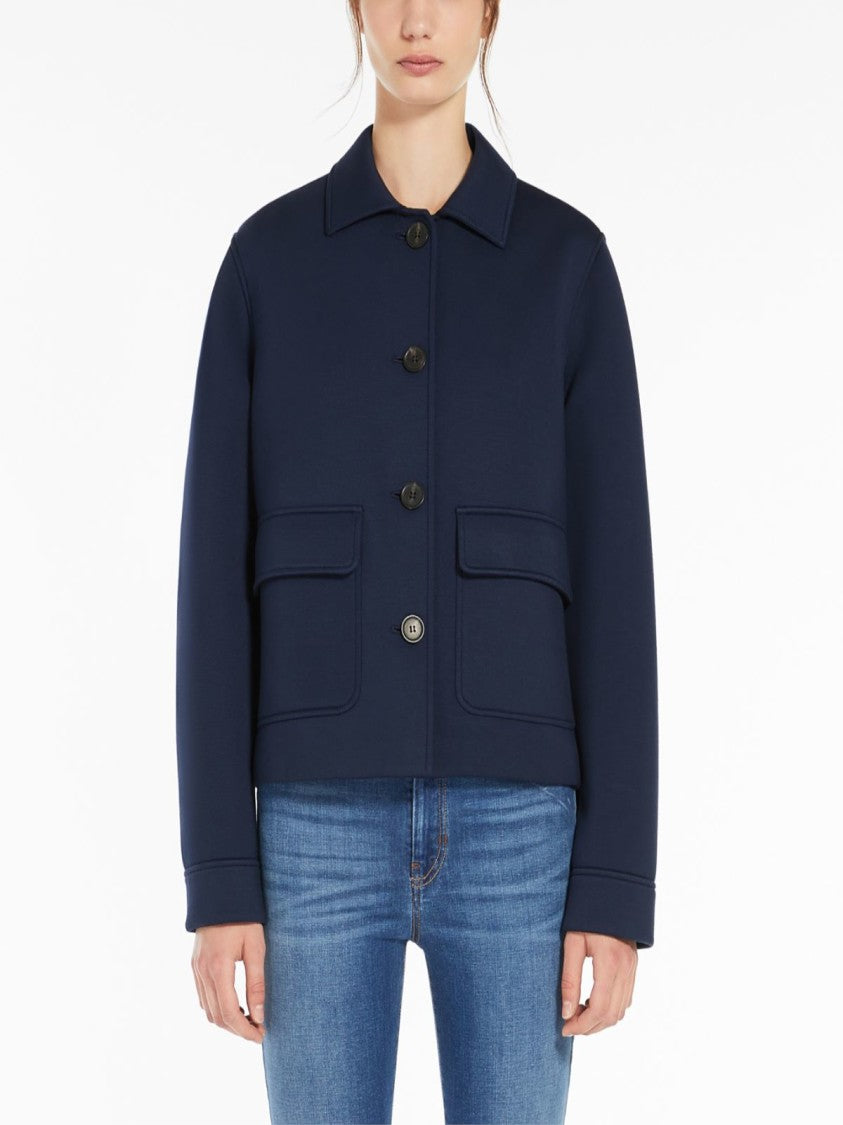 Max Mara Boxy Jacket In Double Technical Viscose Jersey
