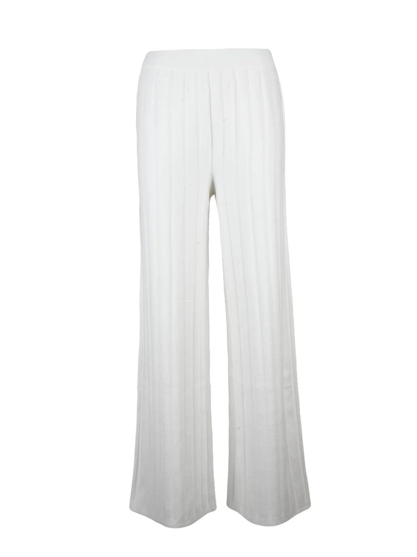 Mm By Max Mara Ribbed Knit Jumpsuit With Wide-Leg Silhouette