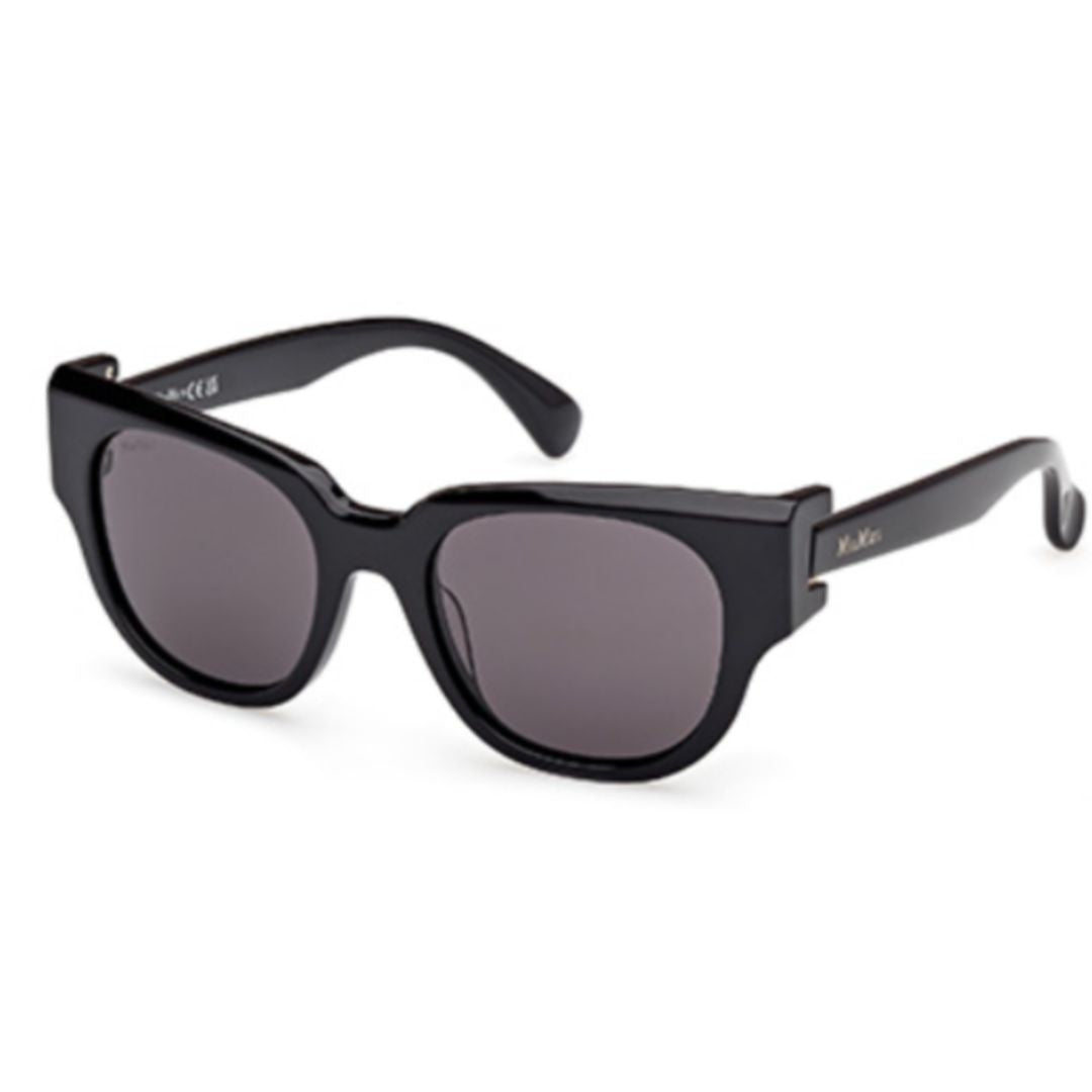 Max Mara Mm0138 Rectangular Black Acetate Sunglasses