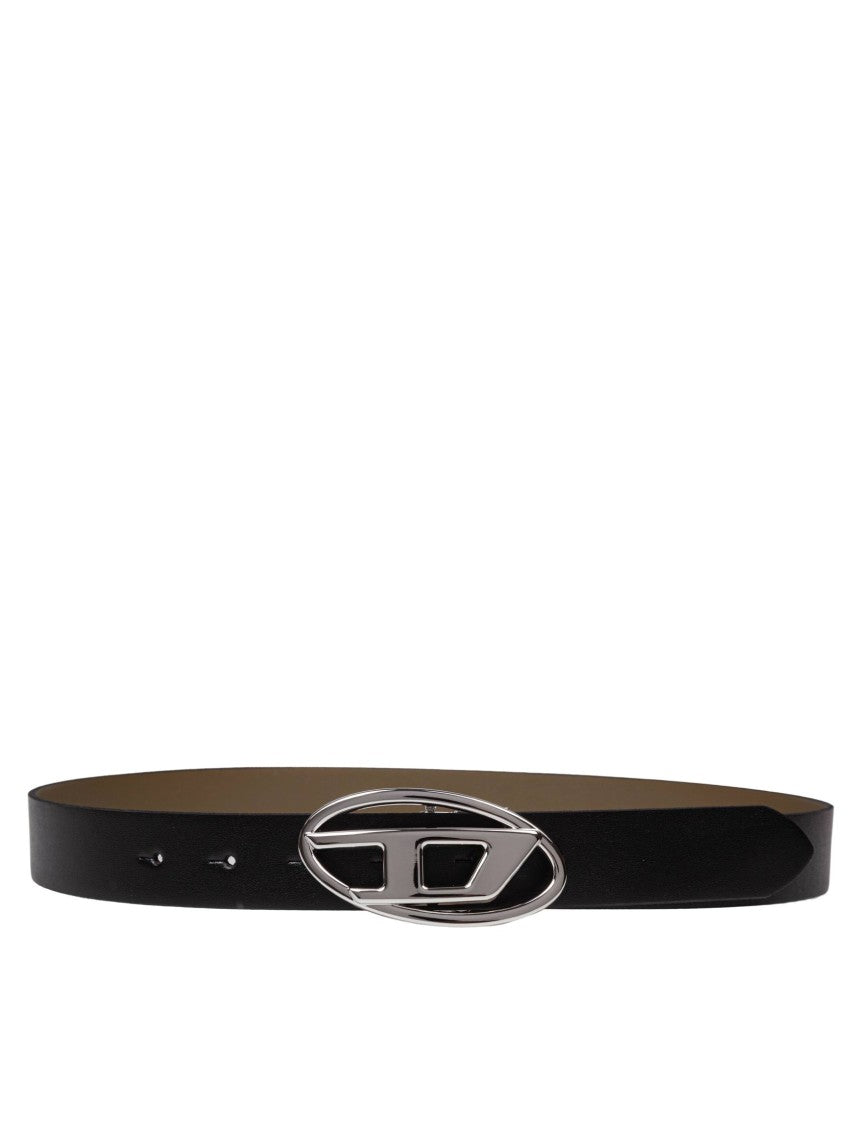 Diesel Reversible Two-Tone Leather Belt With Oval D Buckle