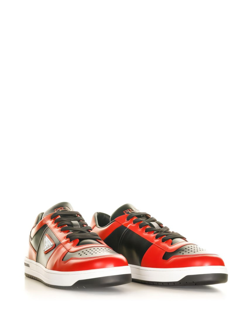 Prada Sporty Red And Black Sneakers