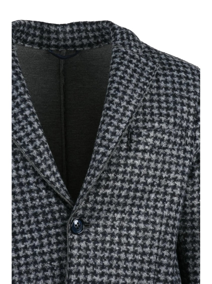 L.B.M. 1911 Grey Viscose-Blend Coat