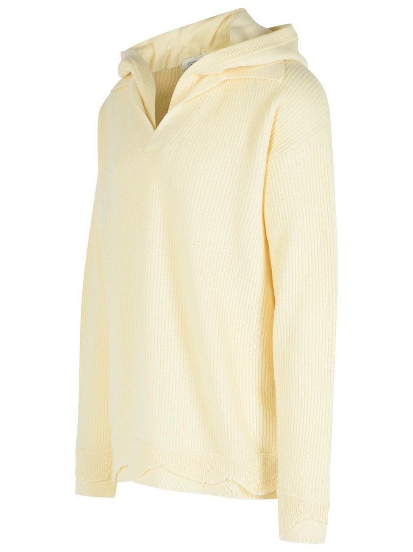 Laneus Ivory Wool Blend Sweater