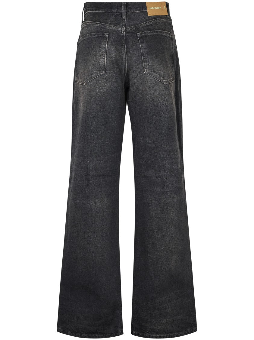 Haikure Wide-Leg Denim Trousers With Classic Five-Pocket Design