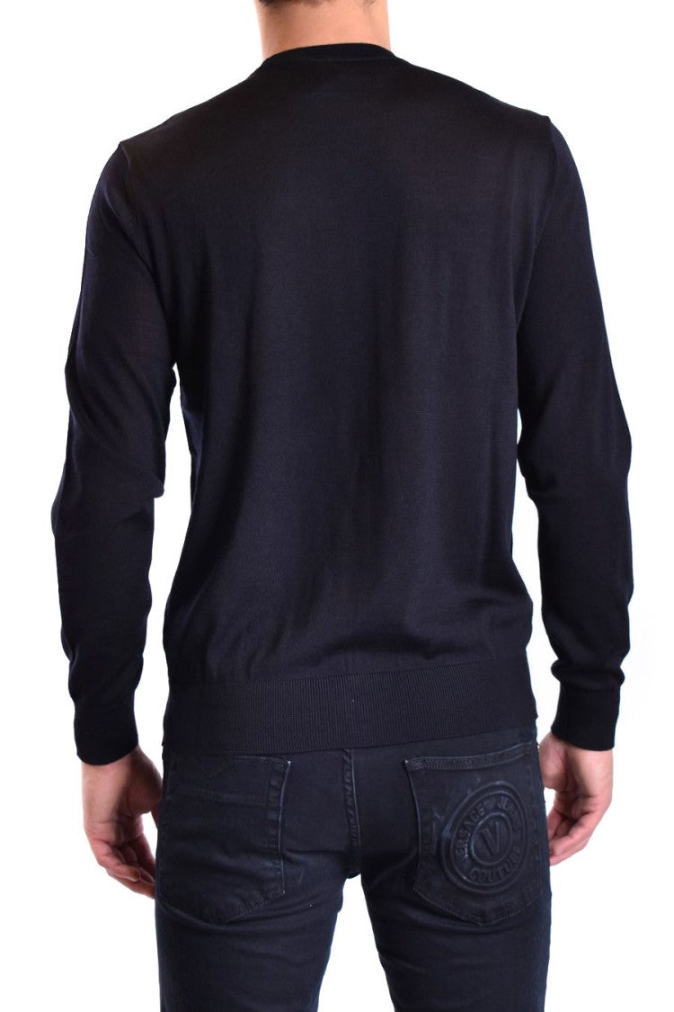 Emporio Armani Crew Neck Knitwear With Ribbed Hem