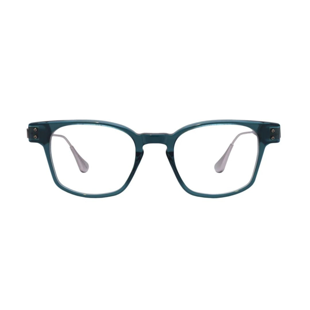 Pugnale N414 V Thomas Translucent Deep Teal Rectangular Frame Eyeglasses