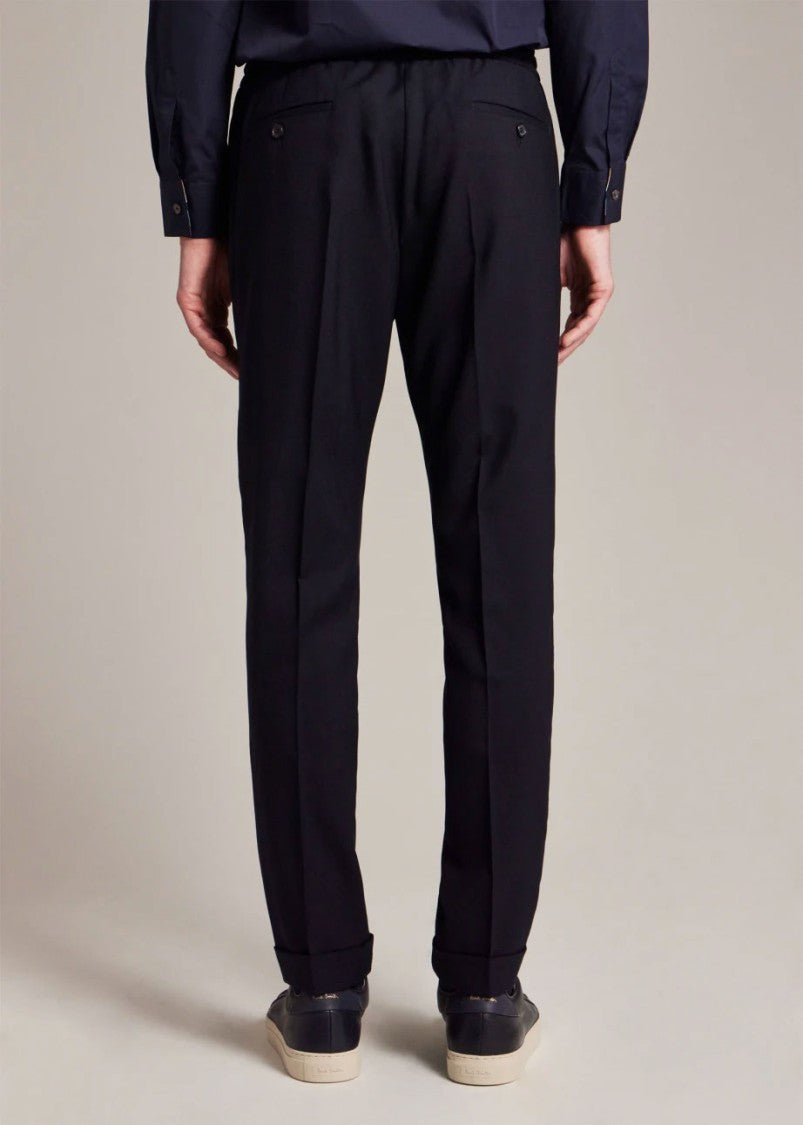 Paul Smith Navy Tailored Trousers With Relaxed Fit