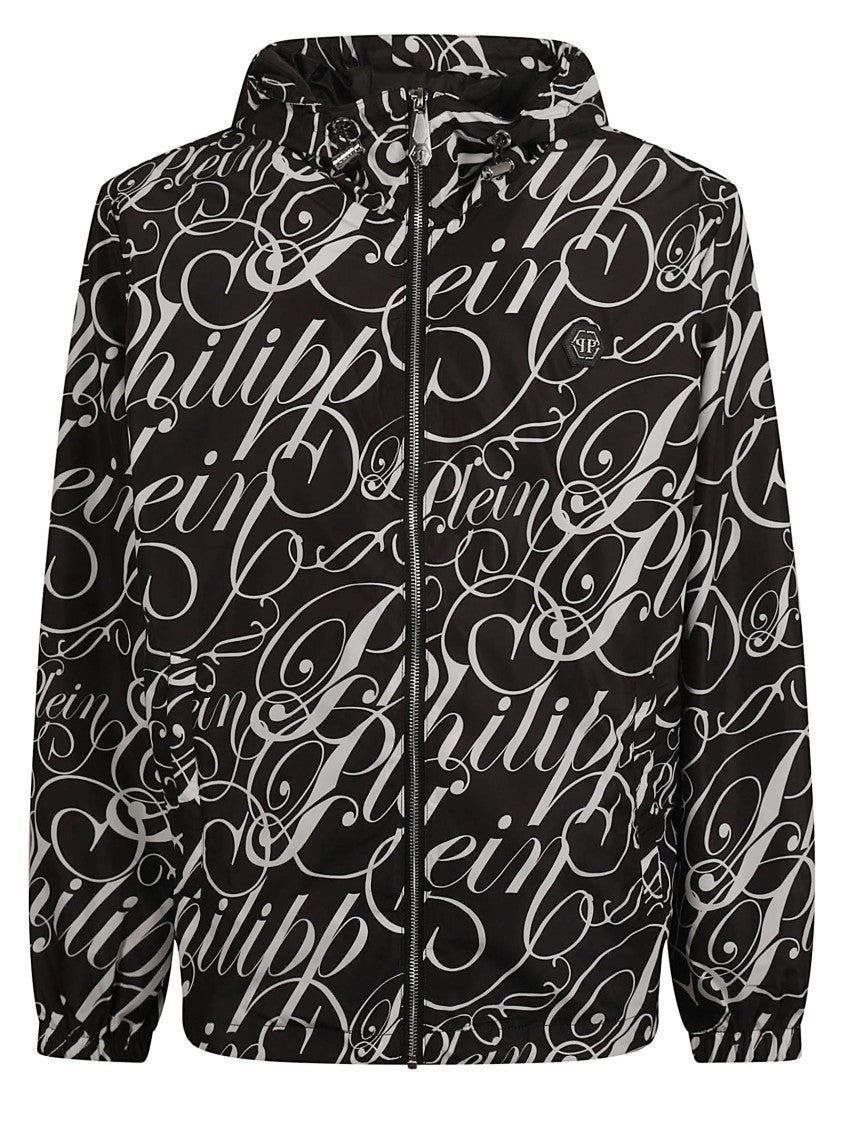 Philipp Plein Hooded Black Coat